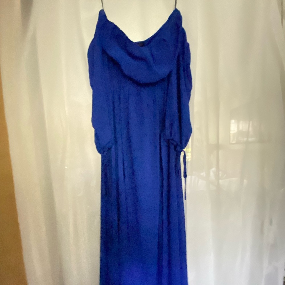 Strapless sheer off shoulder dress